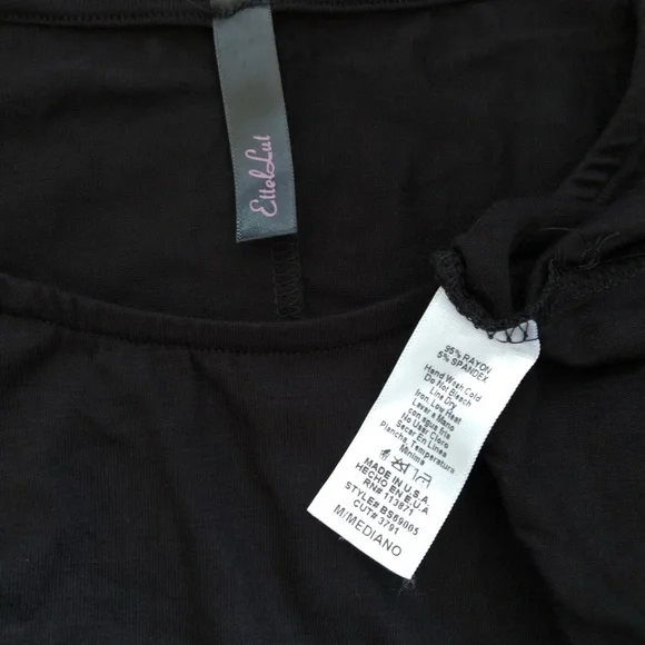 New Black Flowy Casual Tunic Dress Multipurpose - Picture 5 of 5